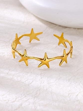 Gold Bangle Bracelets for Women Adjustable Cuff Bracelet Jewelry Gifts for Women Trendy Bangle Bracelets - Amazon.ae Price Tracker