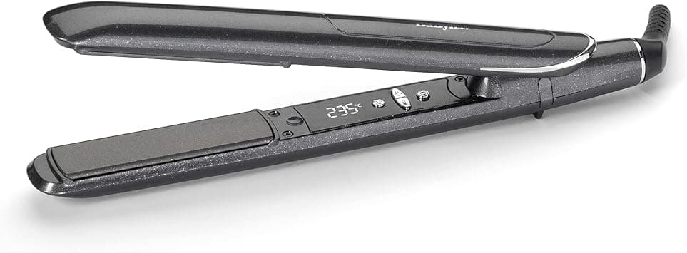 BaByliss Platinum Diamond Infused Hair Straightener | Smooth & Rapid Styling With 24mm Elongated Ceramic Plates | 10 Heat Settings Up to 235°C | Ionic Frizz Control & Auto Shut Off | ST259SDE (Grey) - Amazon.ae Price Tracker