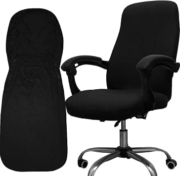 Melaluxe Office Chair Cover - Universal Stretch Desk Chair Cover, Computer Chair Slipcovers (Size: L) - Black - Amazon.ae Price Tracker