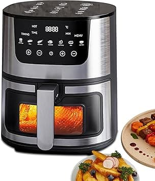7L Air Fryer with Window, 7 Preset Programs, Electric Hot Air Fryers with Temperature & Time Control,Digital Control Panel Display and Internal Light, For Frying, Grilling, Roasting, Baking - Amazon.ae Price Tracker
