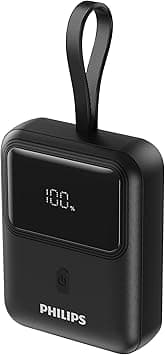Philips 10000mAh 30W PD Power Bank (DLP7810CB/00) – Built-in USB-C Cable, USB-A & USB-C Output, LCD Display – Black - Amazon.ae Price Tracker