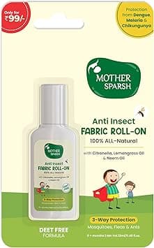 Mother Sparsh Natural Mosquito Repellent Fabric Roll-on for Babies-12ml, DEET Free 3-Way Protection from Mosquitoes, Fleas and Ants - Amazon.ae Price Tracker