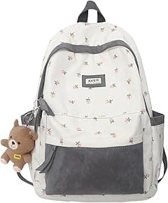 2023 Cute Preppy Bag Floral Printed Kawaii Backpack Cottagecore Aesthetic Backpack Laptop Daypack - Amazon.ae Price Tracker