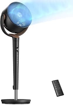 DREO Fan for Bedroom, 120° Oscillating Standing Fan, Quiet Floor Fan with DC Motor, Pedestal Fan for Room, 9 Speeds, 4 modes, 20dB, 120° Manual Vertical, 37-42" Adjustable Height, 9H Timer, Dark Gray - Amazon.ae Price Tracker