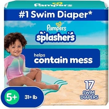 Pampers Splashers Swim Diapers - Size L, 17 Count, Gap-Free Disposable Baby Swim Pants - Amazon.ae Price Tracker