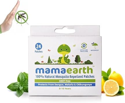 Mamaearth Natural Mosquito Repellent Patches for Babies & Kids, DEET-Free | Protects from Dengue, Malaria & Chikungunya | Long-Lasting Indoor & Outdoor Protection, Easy to Use, 24 Patches (Pack of 1) - Amazon.ae Price Tracker