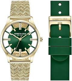 Kenneth Cole New York 34.5mm Quartz Women's Watch with Interchangeable Stainless Steel & Rubber Strap - Amazon.ae Price Tracker