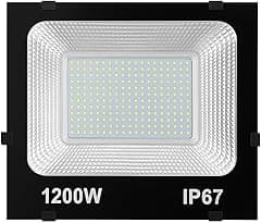 LED Flood Light, 1200W, IP67 Waterproof, 6500K White, Super Bright Outdoor Work Light, 220V - Amazon.ae Price Tracker