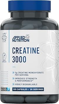 Applied Nutrition Creatine 3000 - Creatine Monohydrate Capsules 3000 mg per Dose, Creatine Capsules for Muscle Building, Increasing Physical Performance (120 Capsules - 30 Intakes) - Amazon.ae Price Tracker
