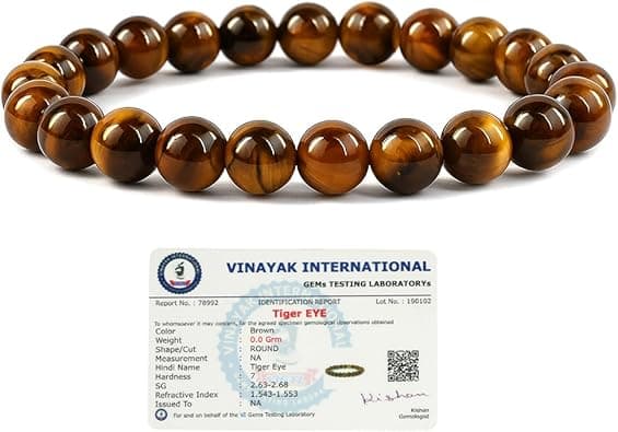 Certified Reiki Crystal Tiger Eye Bracelet - 8 Mm, Courage & Protection - Boys - Amazon.ae Price Tracker