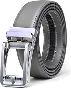 Founders & C Men's Leather Ratchet Comfort Click Belt Dress with Slide Buckle -Adjustable Trim to Fit - Amazon.ae Price Tracker