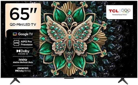TCL 65 Inch C61K Premium QD-MiniLED 4K Smart Google TV (2026 Model) - TCL 65C61K 4K Television with AiPQ Pro Processor, HVA Panel, ONKYO 2.1 Hi-Fi System, Pro Gaming Experience, 144Hz Refresh Rate - Amazon.ae Price Tracker