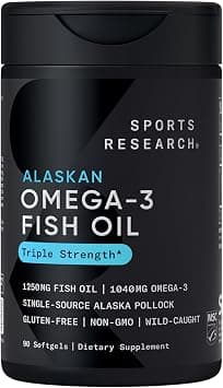 Sports Research Triple Strength Omega 3 Fish Oil - 1250 mg, 90 ct - Amazon.ae Price Tracker