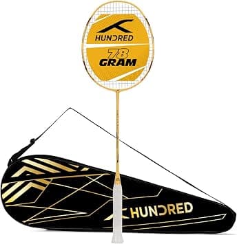 HUNDRED Atomic Air 78 Carbon Fibre Strung Badminton Racket with Full Racket Cover for Intermediate Players - Amazon.ae Price Tracker