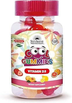 Sunshine Nutrition Vitamin D3 Cool Gummies For Kids 120 Gummies | 100% All Natural Flavor | Gluten Free - Amazon.ae Price Tracker