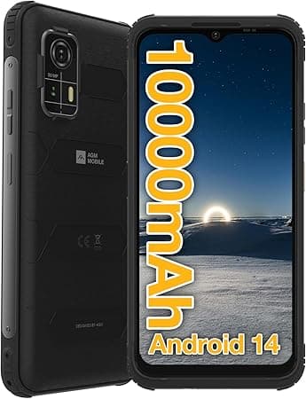 AGM H MAX Rugged Smartphone Unlocked, 4G Outdoor Phone with 10000mAh Battery, Android 14, 4GB+128GB, 6.56” HD+ Display, IP68/IP69K, Face ID, Dual SIM, NFC - Amazon.ae Price Tracker