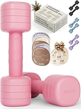 Adjustable Dumbbell Set دمبلات قابلة للتعديل (0.9–2.3kg) | One-Twist Weight System | Ergonomic Non-Slip Grip | Home Gym Dumbbells for Pilates, Yoga, Rehab & Light Strength Training - Amazon.ae Price Tracker