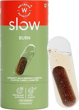 Wellbeing Nutrition Slow | Burn | Caffeine & Chromium in Advanced Liquid L-Carnitine to Convert Fat into Energy | Metabolism, Energy & Endurance, Performance & Recovery (60 Capsules) - Amazon.ae Price Tracker