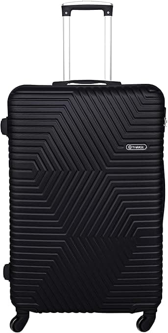 Hard Case Luggage 24 Inches Checked Bag with 4 Spinner Wheels ABS Lightweight Suitcase for Travel (24in/61cm, Black) - Amazon.ae Price Tracker