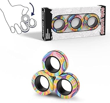 Finger Rock Magnetic Rings Fidget Toy Set, Idea ADHD Fidget Toys, Adult Fidget Magnets Spinner Rings for Anxiety Relief Therapy, Fidget Pack Great Gift for Adults Teens Kids (3PCS) - Amazon.ae Price Tracker
