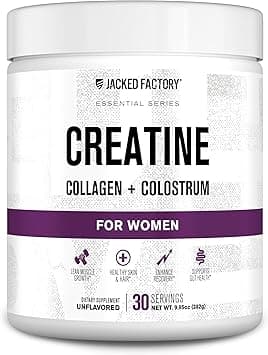 Jacked Factory Creatine for Women - Creatine Monohydrate with Collagen + Colostrum to Support Workout Performance, Lean Muscle Growth, Healthy Hair, Skin, & Nails - 30 Servings, Unflavored - Amazon.ae Price Tracker