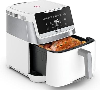 Tefal EY8421 Easy Fry Silence 7L Silent Air Fryer, Easy Cleaning and Storage, Up to 8 People, Removable Front, 10 Automatic Programs, 40° to 220°C, White - Amazon.ae Price Tracker