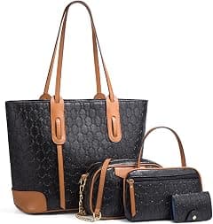 Women Fashion Handbags Wallet Tote Bag Shoulder Bag Satchel Purse Top Handle Set - Amazon.ae Price Tracker