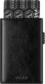 VULKIT Men's Card Holder Wallet Pop Up Wallet Magnetic Closure RFID Blocking Tri-fold Leather Wallet - Amazon.ae Price Tracker