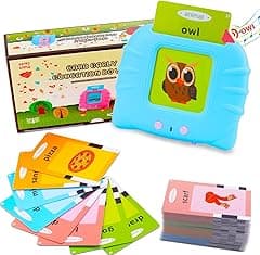 Talking Flash Cards Learning Toys for Toddlers 1-6 Year Old,British English, 224 Words, Audible Educational Toys, Preschool Learning Resource Electronic Interactive Toy Birthday Gifts for Kids-Blue - Amazon.ae Price Tracker