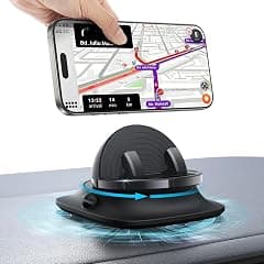 360°Rotating Car Phone Holder Mount 2025 Updated, Adjustable Spring Dashboard Cell Phone Holder, Front Rear Adjustable Phone Holders for Your Car for iPhone 16 Pro Max, All Smartphones- Black - Amazon.ae Price Tracker