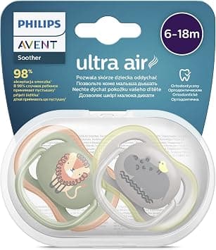 Philips Avent Ultra Air Soother 2 Pack - BPA-Free Soother for Babies Aged 6-18 Months (Model SCF085/17) - Amazon.ae Price Tracker