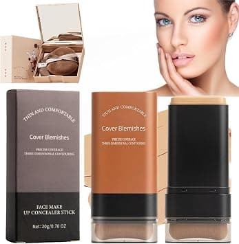 Face Makeup Foundation Stick, Multifunctional Foundation with Built-in Foundations Brush, Natural Long-Lasting Cover Contouring Stick, Flawless Eraser, 20G - Amazon.ae Price Tracker