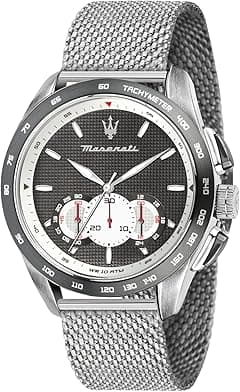 Maserati Men's Watch, Traguardo Collection, Quartz Movement, with Chronograph, Equipped with a Stainless Steel Milanese mesh Band Bracelet - R8873612008 - Amazon.ae Price Tracker