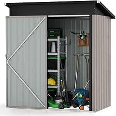 Outdoor Storage Shed Garden Metal Shed 155(L) X 87(W) X 180(H) cm 2300L Shed with Lockable Door for Storage Garden Tools, Bicycles, Patio Cushions (5x3 FT) - Amazon.ae Price Tracker
