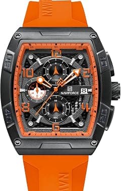 NAVIFORCE NF8052 Luminous Hollow Dial Barrel-Shaped Silicon Strap Sports Watch - Amazon.ae Price Tracker