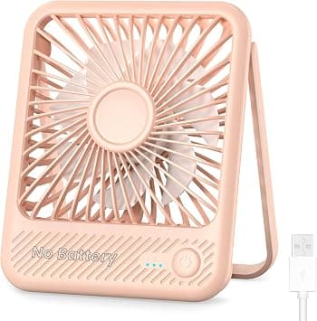 Koonie USB Desk Fan, Strong Wind Ultra Quiet Small Personal Fan with 180° Tilt Folding and 3 Speeds Adjustable, USB-C Corded Powered Mini USB Fan for Office Desktop Bedroom Pink - Amazon.ae Price Tracker