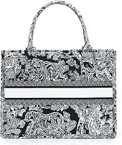 FENGJINRUHUA Fashion Luxury Tote Bag Cotton Linen Handbag Large Capacity Jacquard Retro Exquisite - Amazon.ae Price Tracker