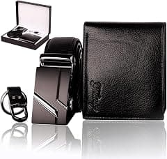 BSTcentelha Mens Gift Set,Mens Artificial Leather Watch Belt Keychain Sunglasses Gift Set,Valentine's Day Present Gift - Amazon.ae Price Tracker