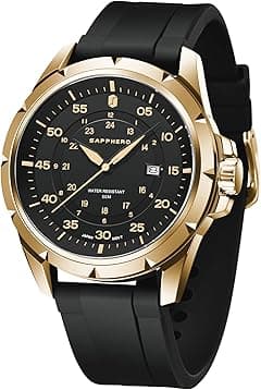 BY BENYAR Men's Silicone Waterproof Watch 5ATM Japanese Quartz Movement Stainless Steel Case Men's Watch Date Design Sport Casual Business Best Gift for Men - Amazon.ae Price Tracker