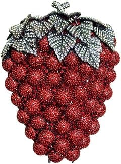 Hollow Carved Grape Rhinestone Evening Clutch Women Luxury Crystal Handbags Purses for Party and Wedding - Amazon.ae Price Tracker