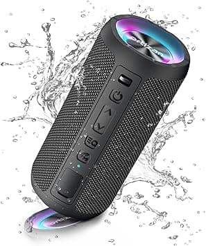 Ortizan Bluetooth Speaker, Portable Wireless Bluetooth Speakers With Led Light, Louder Volume & Enhanced Bass, IPX7 Waterproof, 30H Playtime, Durable Loud Outdoor Speaker for Travel, Sport - Amazon.ae Price Tracker