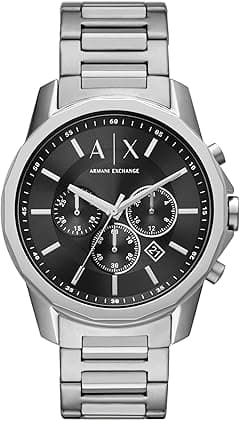 A|X Armani Exchange Chronograph Dress Watch for Men with Stainless Steel, Silicone or Leather Band - Amazon.ae Price Tracker