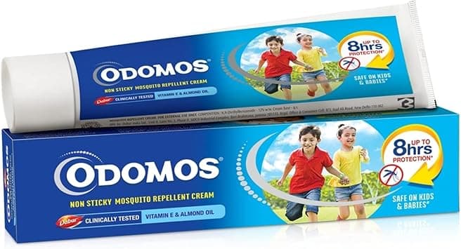 Dabur Odomos Non-Sticky Mosquito Repellent Cream with Vitamin E & Almond - 100g - Amazon.ae Price Tracker