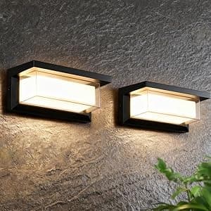 XZM 2Pack Outdoor Wall Lights, LED wall light 12W Sconce Ip65 Waterproof 3000K Warm White Outdoor Light Fixtures Wall Mount Outside Lights for House Garden Front Bathroom Garage - Amazon.ae Price Tracker