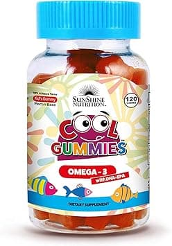Sunshine Nutrition Cool Gummies Omega 3 With DHA-EPA 120 Gummies For Kids | 100% All Natural Flavor | Gluten Free - Amazon.ae Price Tracker