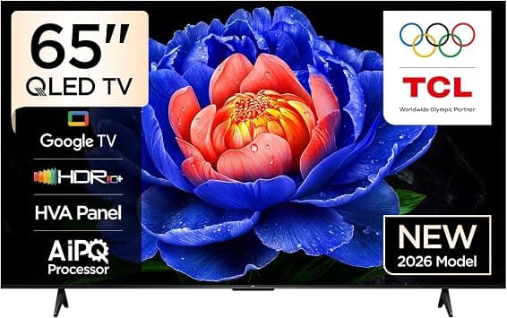 TCL 65T6D Television 65 Inch Smart TV 4K Premium QLED Colorful Quantum Crystal HDR 10+ Gaming Google TV, Dolby Vision Atmos, DTS Virtual:X, MEMC, Game Master with Slim Design (2026 Model) - Amazon.ae Price Tracker