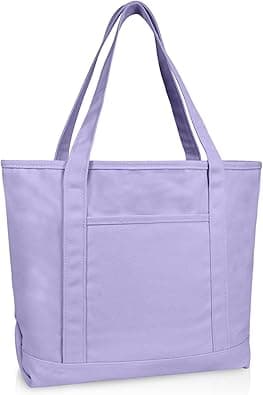 DALIX 20" Solid Color Cotton Canvas Shopping Tote Bag (Exclusive Edition) - Amazon.ae Price Tracker