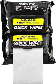 BIKI Shoe Sneaker Leather Cleaner Quick Wipes Disposable Travel Portable Removes Dirt, Stains- 2 Pack 30 Pcs each - Amazon.ae Price Tracker
