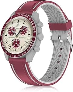 Band Compatible with Moonswatch,Soft Silicone 20mm Replacement Band for Omega X Swatch Moonswatch Speedmaster/Rolex/SEIKO for Women Men - Amazon.ae Price Tracker