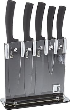Bergner Seki 6 Pieces Stainless Steel Knife Set, Black Colour, Non-Stick Coating, Bg39219 - Amazon.ae Price Tracker